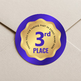 Calcomanía de competencia de medalla de 3er lugar 