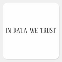 calcomanía de confianza en los datos, calcomanías 