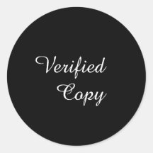 Calcomanía de copia verificada | Firma del autor r