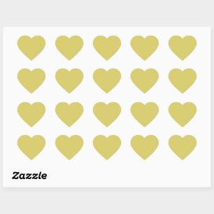 Calcomanía de corazón amarillo suave y cálido