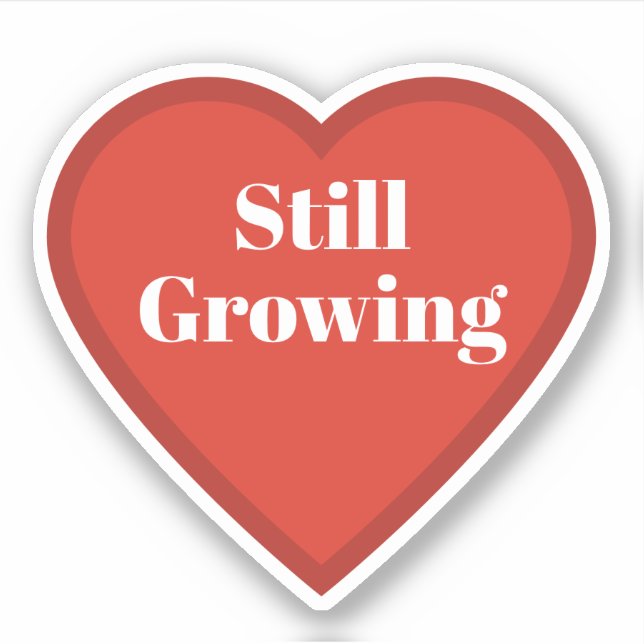 Calcomanía de corazón aún creciendo - Calcomanía i (Anverso)