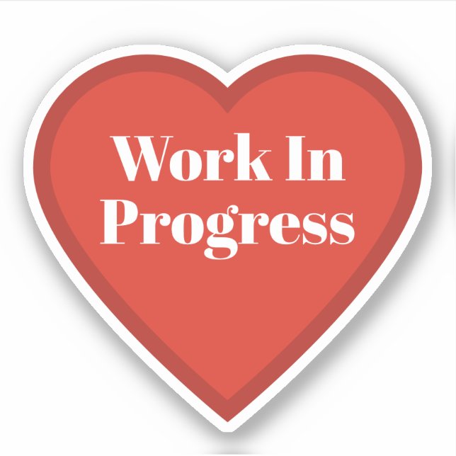 Calcomanía de Corazón en Progreso - Calcomanía Rel (Anverso)