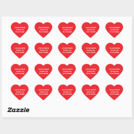 Calcomanía de corazón personalizada: diseños de Na