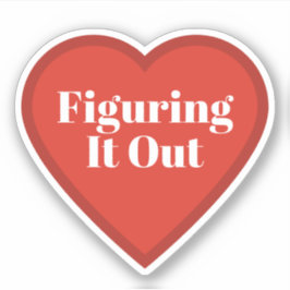 Calcomanía de corazón que lo resuelve - Calcomanía