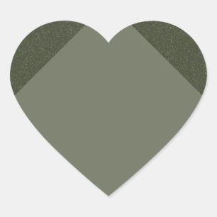 Calcomanía de corazón verde musgo moderno