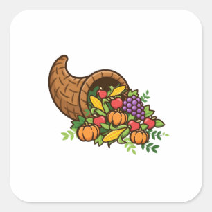 Calcomanía de Cosecha de Otoño Cuerno de la Abunda