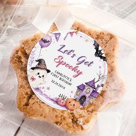 Calcomanía de cumpleaños de Halloween espeluznante
