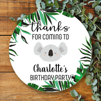 Calcomanía de cumpleaños de koala
