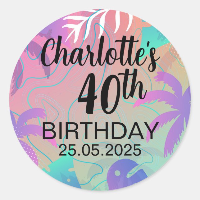 calcomanía de cumpleaños personalizada (Anverso)