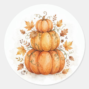 Calcomanía de decoración de otoño con pila de cala