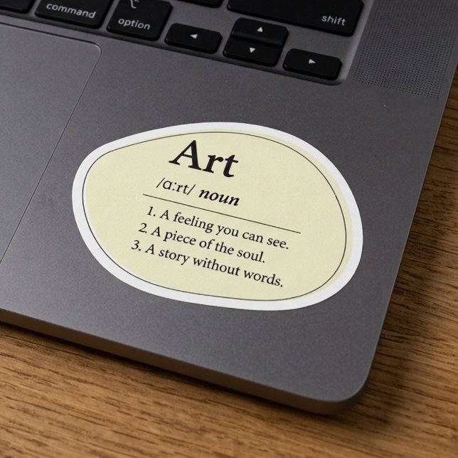 Calcomanía de definición de diccionario de arte pe (Fully customizable art dictionary definition vinyl sticker)