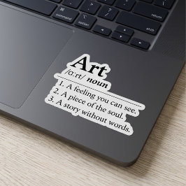 Calcomanía de definición de diccionario de arte pe