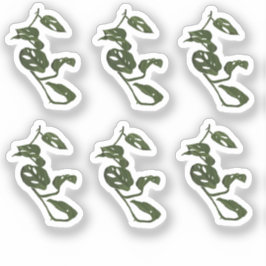 Calcomanía de diseño de dibujo de planta de enreda