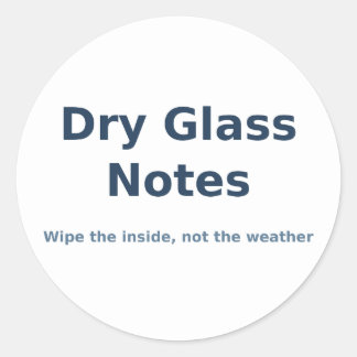 Calcomanía de Dry Glass Notes