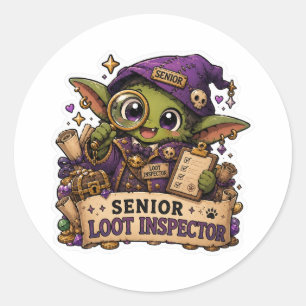 Calcomanía de duende inspector de botín senior   D