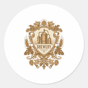 Calcomanía de emblema de cervecería vintage Cerv