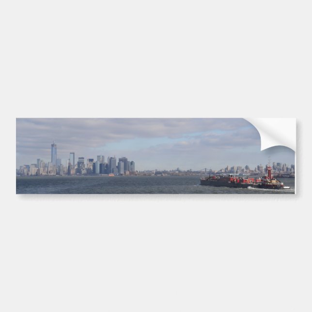 Calcomanía de envío de Nueva York (Frente)