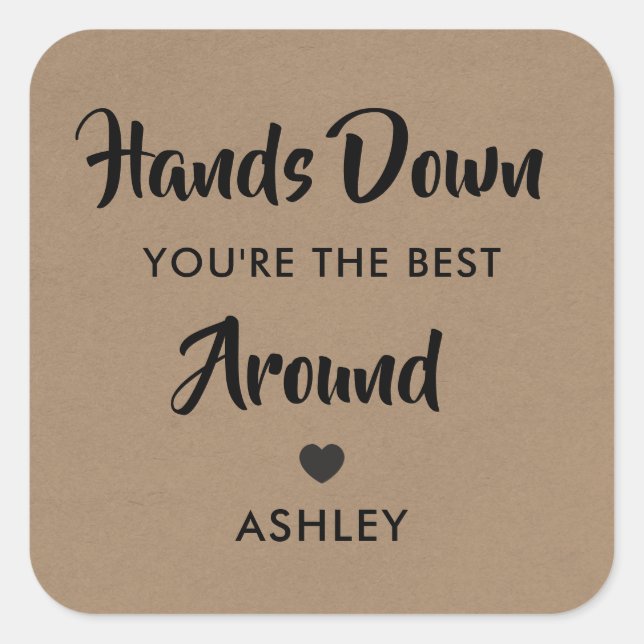 Calcomanía de Eres el Mejor sin Discusión, (Anverso)