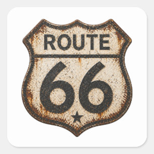 Calcomanía de escudo de la carretera vintage Ruta 