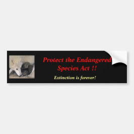Calcomanía de Especies en Peligro de Extinción