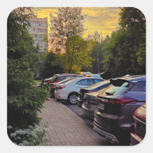 Calcomanía de estacionamiento Sunset Calm – Person