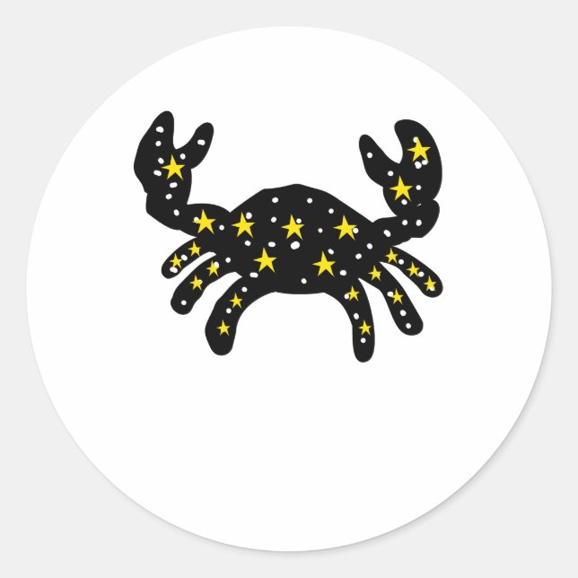 Calcomanía de estrellas del espacio de cangrejo –  (Anverso)