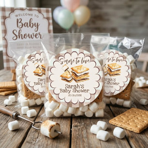 Calcomanía de Favor de Baby Shower Agregando S'mor