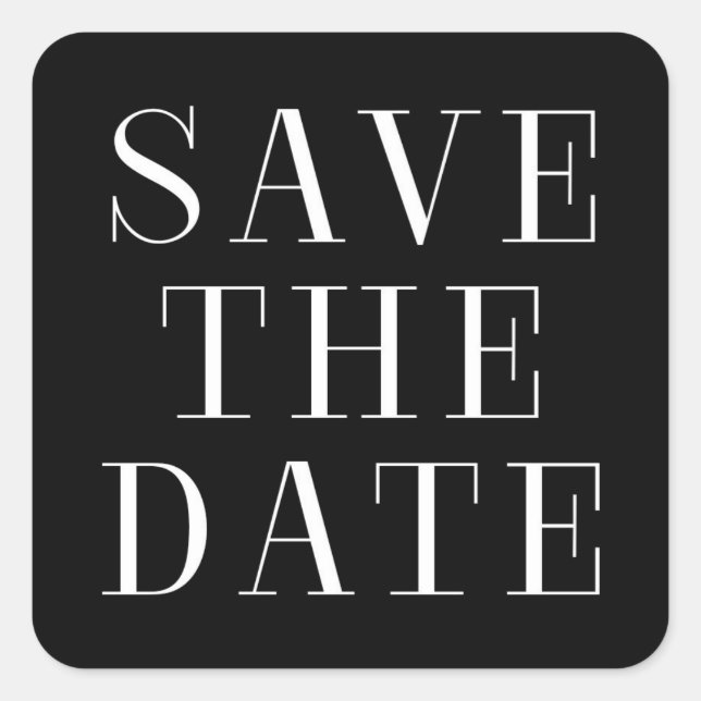 Calcomanía de fecha de guardado con tipografía mod (Anverso)