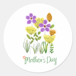 Calcomanía de felicitacion del dia de la madre