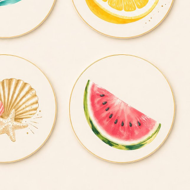 Calcomanía de fiesta de verano de sandía (Subido por el creador)