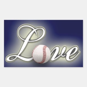 Calcomanía de foto de béisbol amor