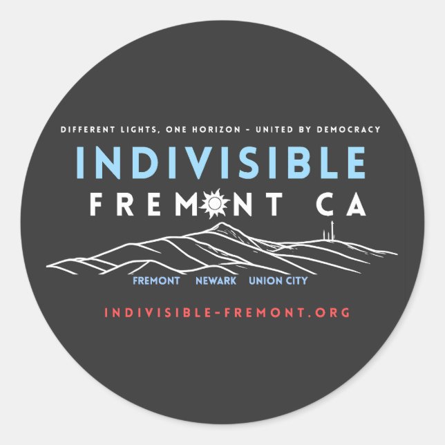 Calcomanía de Fremont indivisible (oscura) (Anverso)