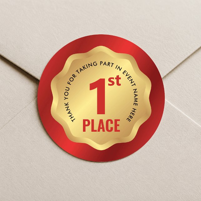 Calcomanía de ganador de medalla de evento de 1er  (Subido por el creador)