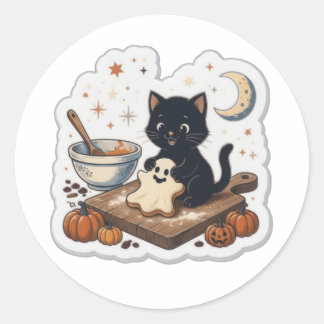 Calcomanía de gato Spooky Bakes, vinilo de panader