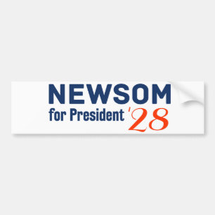 Calcomanía de Gavin Newsom para Presidente 2028