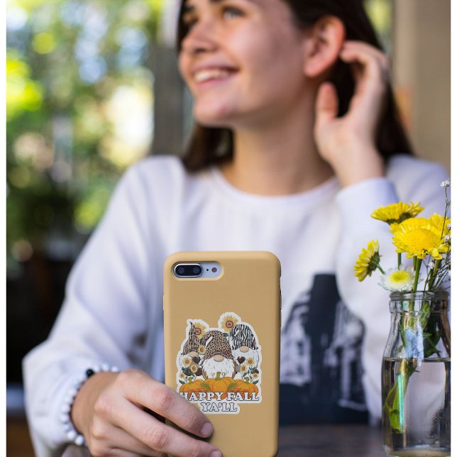 Calcomanía de gnomo de otoño cortada (Subido por el creador)