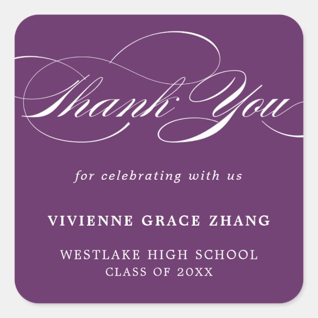 CALCOMANÍA DE GRACIAS CON LETRA ELEGANTE Y ESTILOS (Anverso)