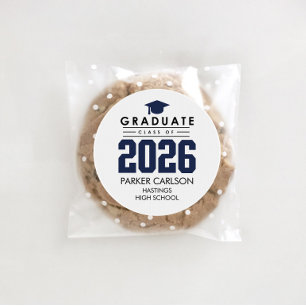 Calcomanía de Graduación Personalizada Azul Clase