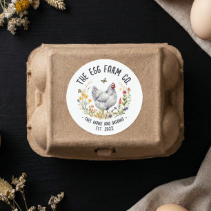 Calcomanía de granja de huevos personalizada Logot