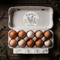 Calcomanía de granja personalizada con gallo de ac