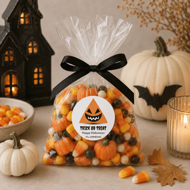 Calcomanía de Halloween – Cara de Calabaza Triangu (Subido por el creador)