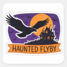 Calcomanía de Halloween de águila con sobrevuelo e