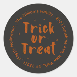 Calcomanía de Halloween Trick Or Treat