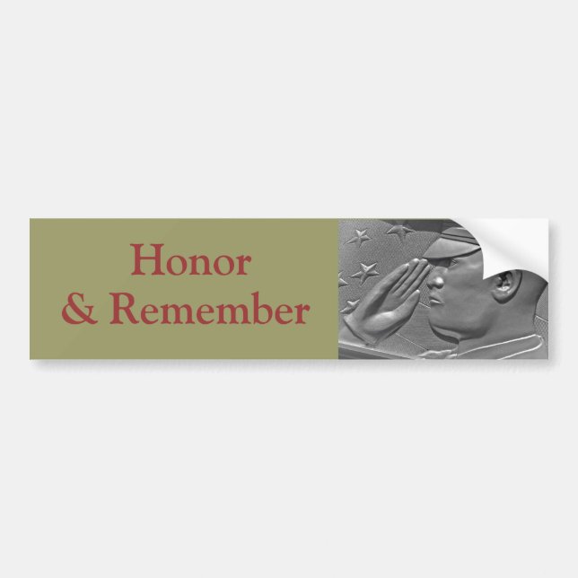 Calcomanía de héroes y veteranos de honor militar (Frente)