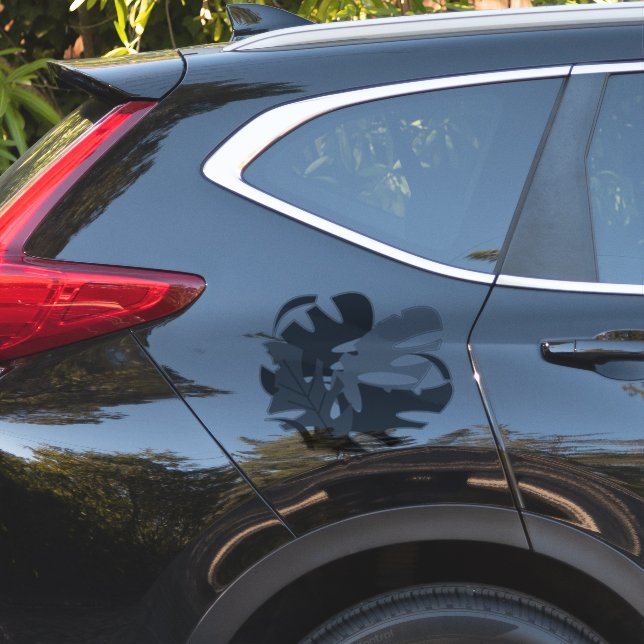 Calcomanía de hoja de planta Monstera para coche (Lado del coche)