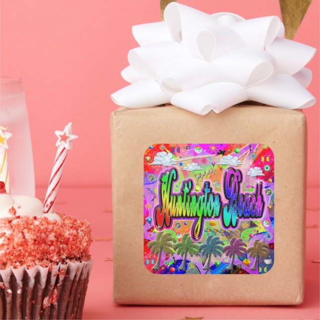 Calcomanía de Huntington Beach Vista Express (Fiesta)