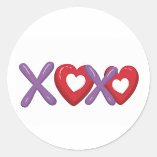 Calcomanía de impresión XOXO, Día de San Valentín
