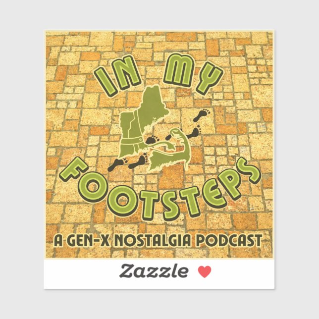 Calcomanía de In My Footsteps Podcast Alt. #1 (Hoja)