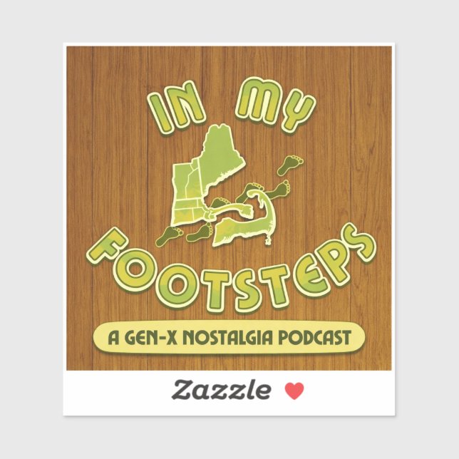 Calcomanía de In My Footsteps Podcast Alt. #2 (Hoja)
