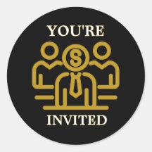 Calcomanía de invitación para evento corporativo e